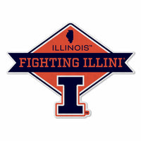 Wholesale Illinois University Shape Cut Logo With Header Card - Diamond Design