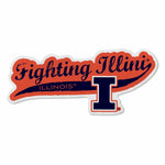 Wholesale Illinois University Shape Cut Logo With Header Card - Distressed Design