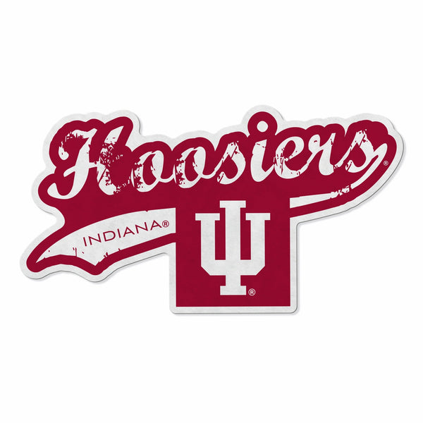 Wholesale Indiana University Shape Cut Logo With Header Card - Distressed Design