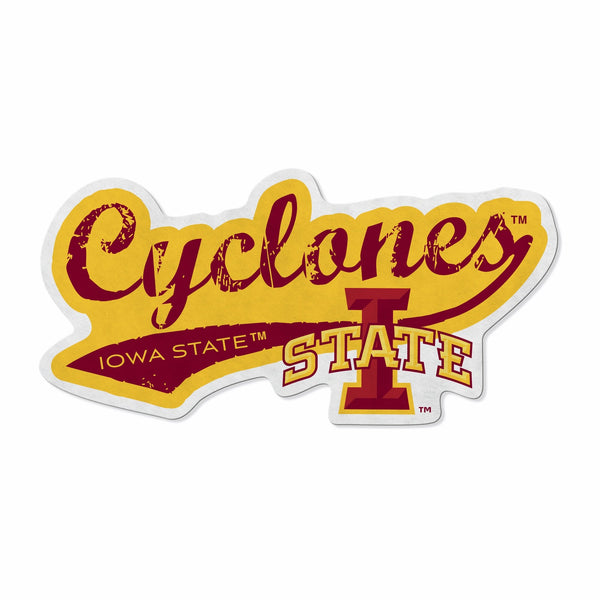 Wholesale Iowa State University Shape Cut Logo With Header Card - Distressed Design