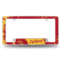 Wholesale Iowa State University - Tie Dye Design - All Over Chrome Frame (Bottom Oriented)
