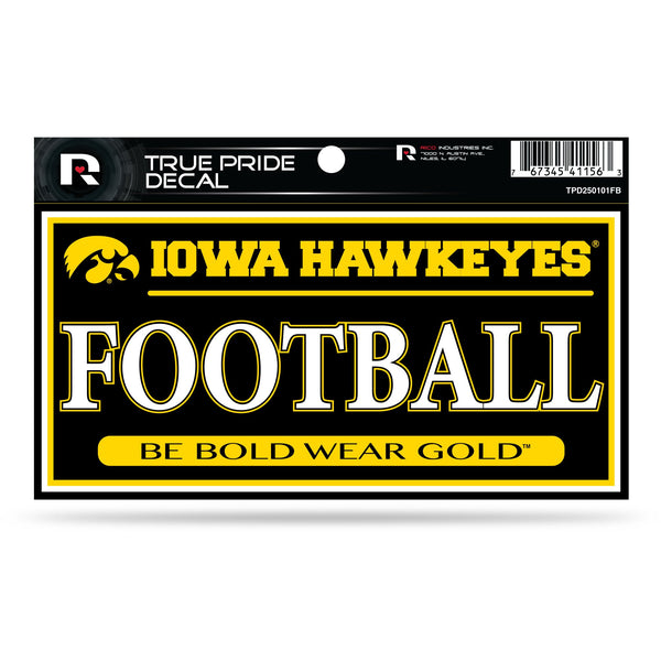 Wholesale Iowa University 3" X 6" True Pride Decal - Football