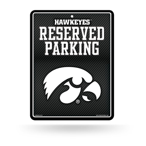 Wholesale Iowa University - Carbon Fiber Design - Metal Parking Sign