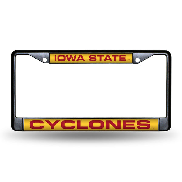 Wholesale Iowas State Cyclones Black Laser Chrome 12 x 6 License Plate Frame