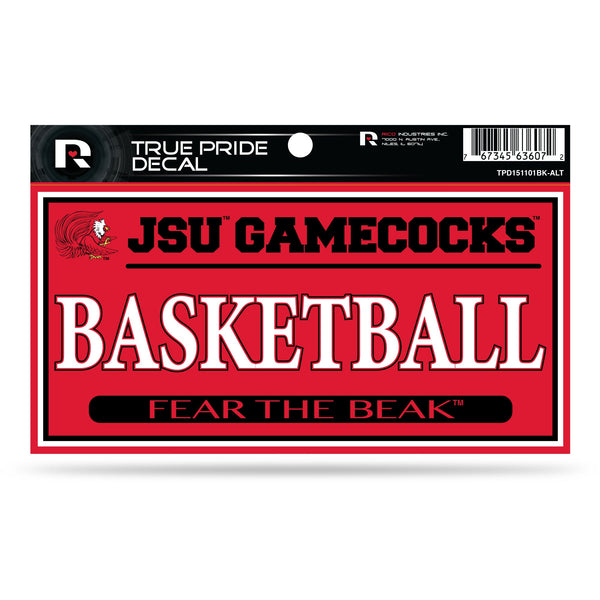 Wholesale Jacksonville State 3" X 6" True Pride Decal - Basketball (Alternate)
