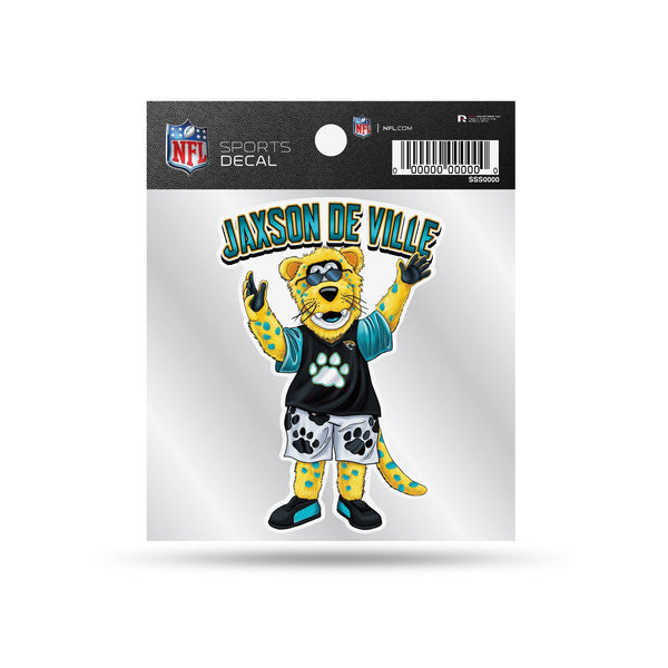 Wholesale-Jaguars 4"X4" Weeded Mascot Decal