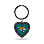 Wholesale Jaguars Black Rhinestone Heart Keychain