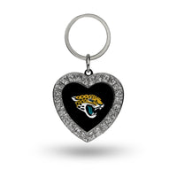 Wholesale Jaguars Rhinestone Heart Keychain