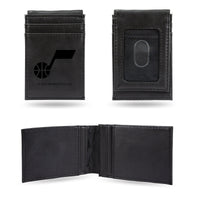 Wholesale Jazz Laser Engraved Black Front Pocket Wallet