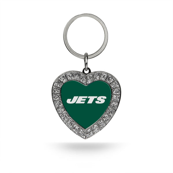 Wholesale Jets Rhinestone Heart Keychain