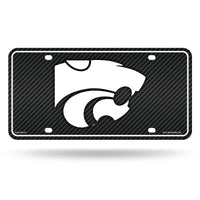 Wholesale Kansas State University - Carbon Fiber Design - Metal Auto Tag