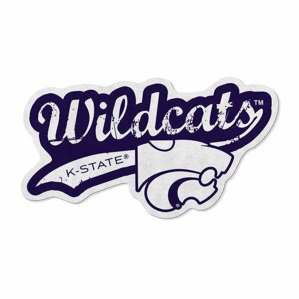 Wholesale Kansas State University Shape Cut Logo With Header Card - Distressed Design