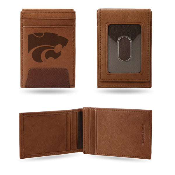 Wholesale Kansas State Wildcats Premium Leather Front Pocket Wallet