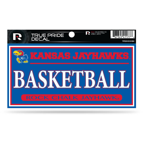 Wholesale Kansas University 3" X 6" True Pride Decal - Basketball