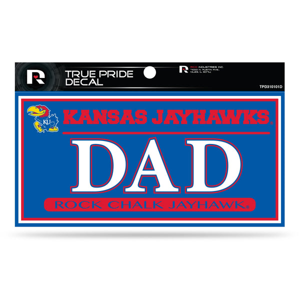 Wholesale Kansas University 3" X 6" True Pride Decal - Dad