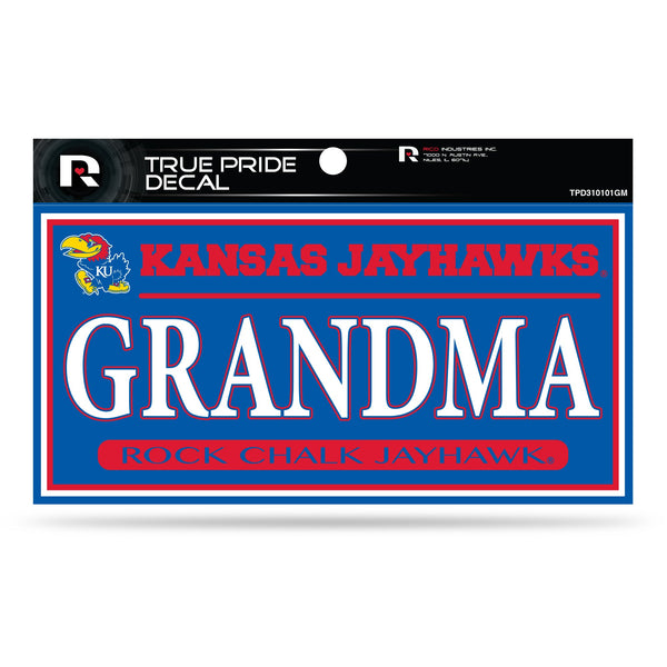 Wholesale Kansas University 3" X 6" True Pride Decal - Grandma