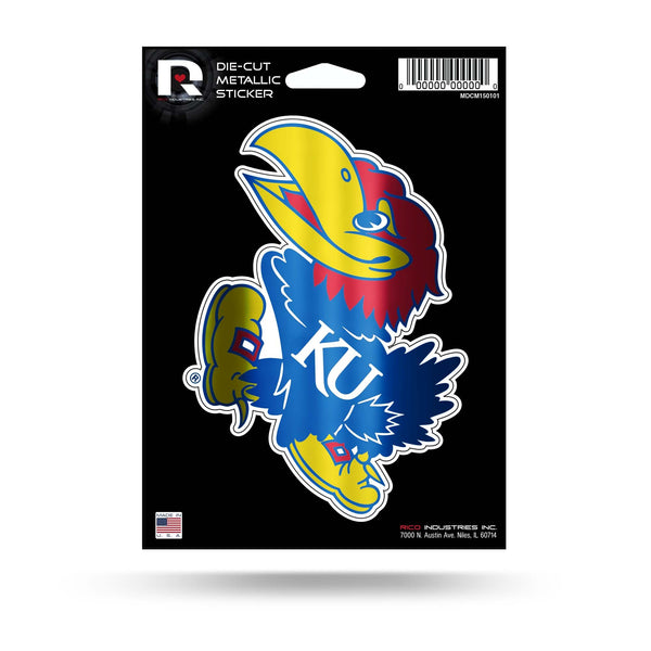 Wholesale Kansas University Die Cut Metallic Sticker