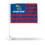 Wholesale Kansas University "Jayhawk Nation" Car Flag