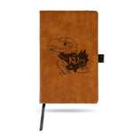 Wholesale Kansas University Laser Engraved Brown Notepad With Elastic Band - Generic