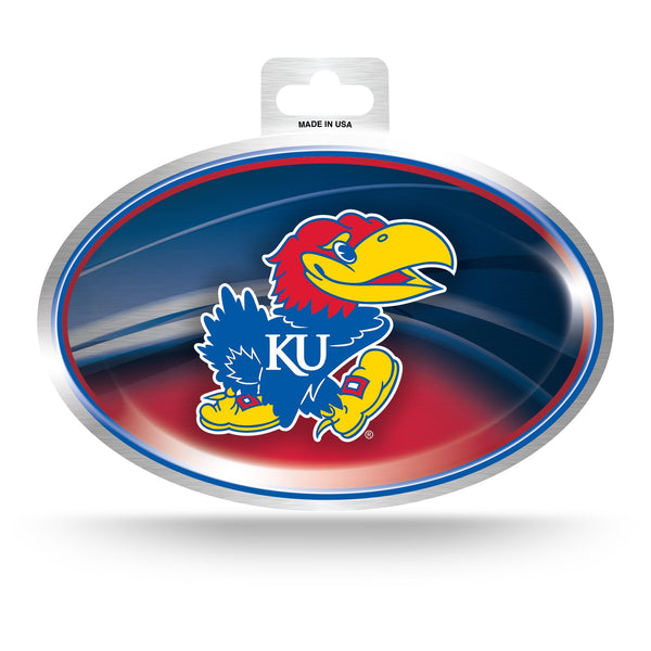 Wholesale Kansas University Metallic Oval Sticker