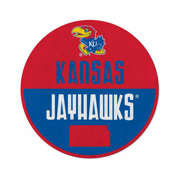 Wholesale Kansas University Shape Cut Logo With Header Card - Classic Design
