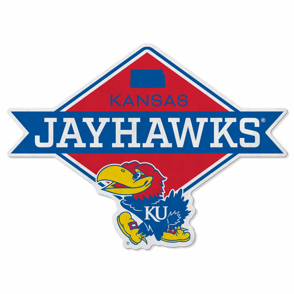 Wholesale Kansas University Shape Cut Logo With Header Card - Diamond Design