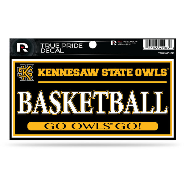 Wholesale Kennesaw State 3" X 6" True Pride Decal - Basketball