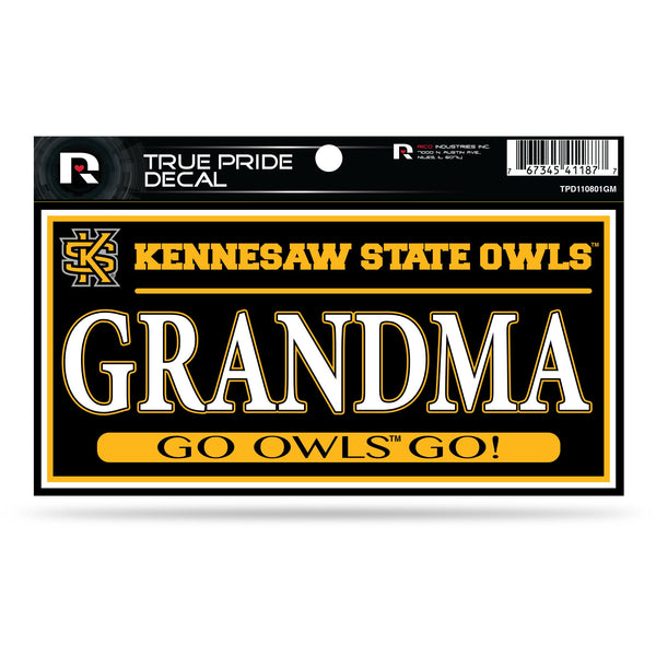 Wholesale Kennesaw State 3" X 6" True Pride Decal - Grandma