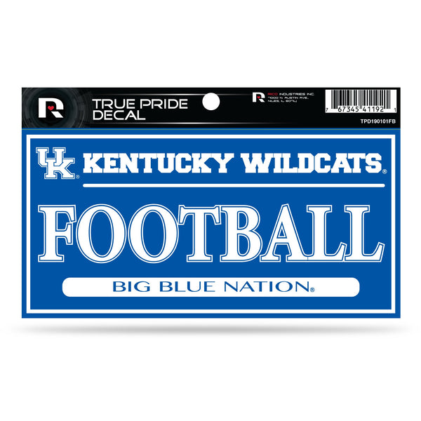 Wholesale Kentucky University 3" X 6" True Pride Decal - Football