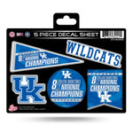Wholesale Kentucky University 8 Time College Basketball Champs 5-Pc Decal Sheet