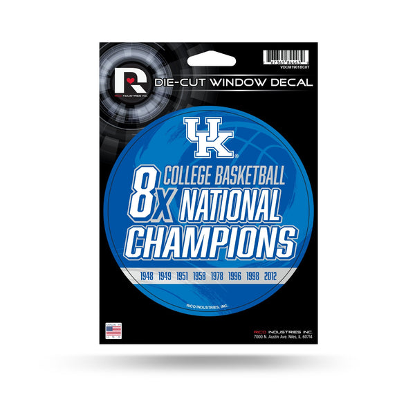 Wholesale Kentucky University 8 Time College Basketball Champs Medium Die-Cut Vinyl Decal