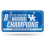 Wholesale Kentucky University 8 Time College Basketball Champs Metal Auto Tag