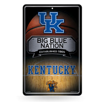 Wholesale Kentucky University Basketball 11X17 Large Embossed Metal Wall Sign