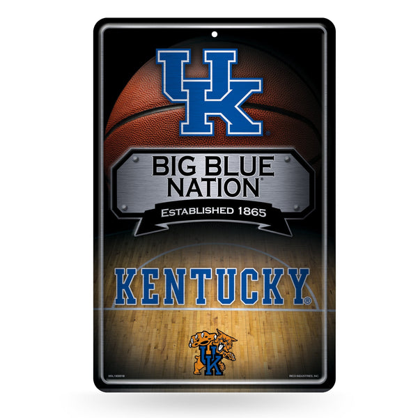 Wholesale Kentucky University Basketball 11X17 Large Embossed Metal Wall Sign