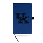 Wholesale Kentucky University Team Color Laser Engraved Notepad W/ Elastic Band - Royal