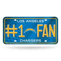 Wholesale LA Chargers #1 Fan Metal Auto Tag