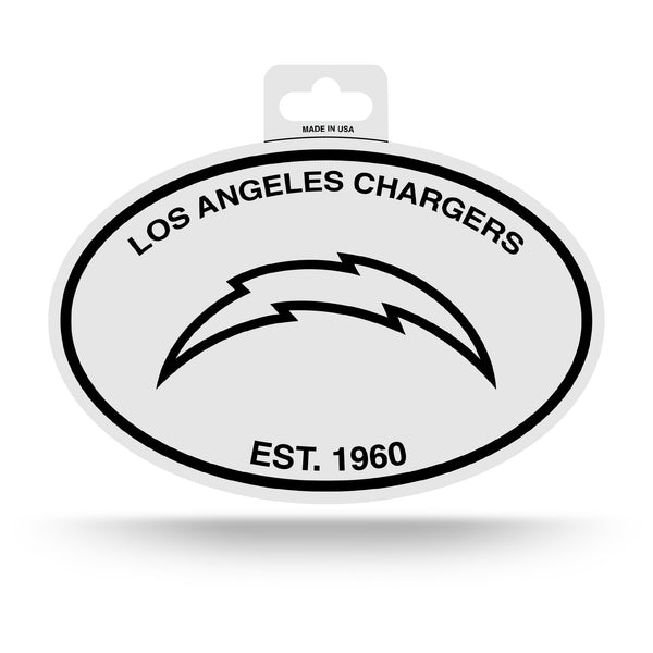 Wholesale LA Chargers Black And White Oval Sticker