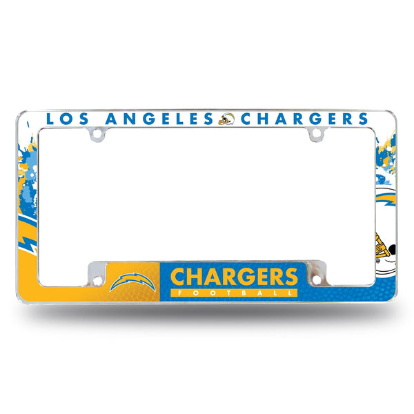 Wholesale La Chargers Bottom Oriented All Over Chrome Frame