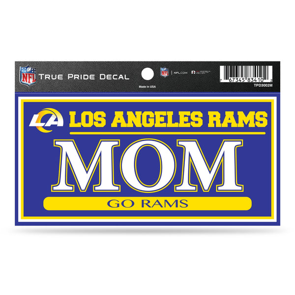 Wholesale LA Rams 3" X 6" True Pride Decal - Mom