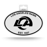 Wholesale LA Rams Black And White Oval Sticker