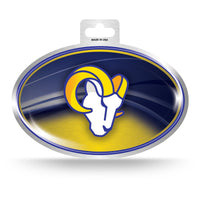 Wholesale LA Rams Metallic Oval Sticker