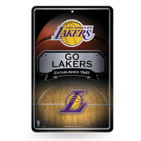 Wholesale Lakers 11X17 Large Embossed Metal Wall Sign