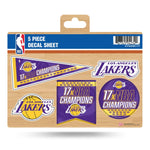 Wholesale Lakers 17 Time NBA Champs 5-Pc Decal Sheet