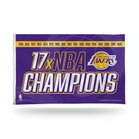 Wholesale Lakers 17 Time Nba Champs Banner Flag