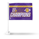 Wholesale Lakers 17 Time Nba Champs Car Flag