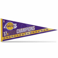 Wholesale Lakers 17 Time Nba Champs Soft Felt Carded Pennant (12X30)