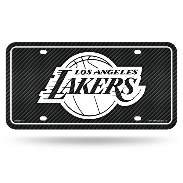 Wholesale Lakers - Carbon Fiber Design - Metal Auto Tag