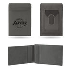 Wholesale Lakers Laser Engraved Front Pocket Wallet - Gray