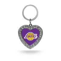 Wholesale Lakers Rhinestone Heart Keychain