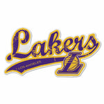 Wholesale Lakers Shape Cut Logo With Header Card - Distressed Design